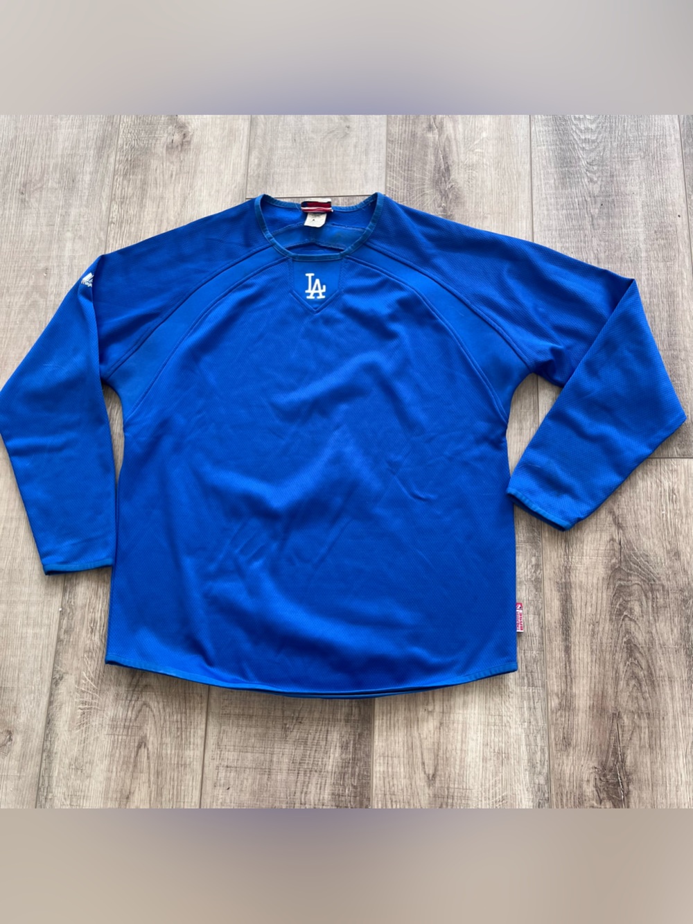 VTG LA DODGERS MLB MAJESTIC  Pullover Sweatshirt Mens M THERMA BASE Royal Blue